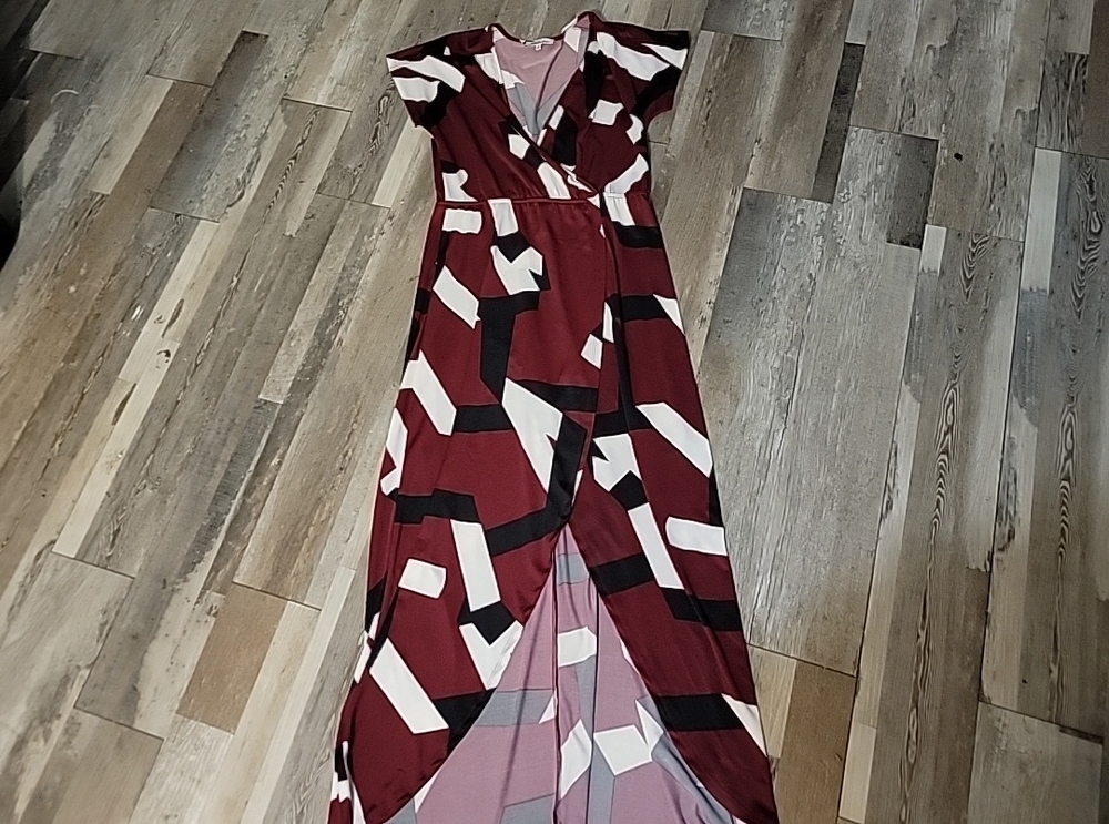 🛍 Geometric Midi Dress XL